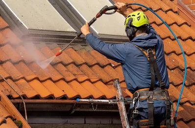 Démoussage et hydrofuge de toiture à Moriat
